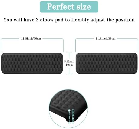 L-Shaped Desk Elbow Pad for Desk, 2-Piece Memory Foam Desk Edge Cushion