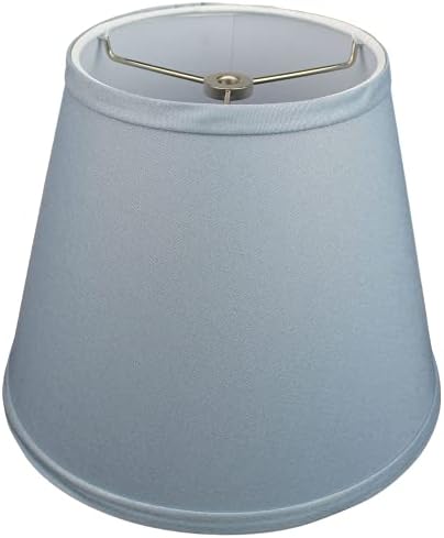 FenchelShades.com Lampshade 6" Top Diameter x 10" Bottom Diameter x 8" Slant Height 6x10x8" with Spider Attachment Diameter 0.4 Inch for Lamps with a Harp (Silver Strand)