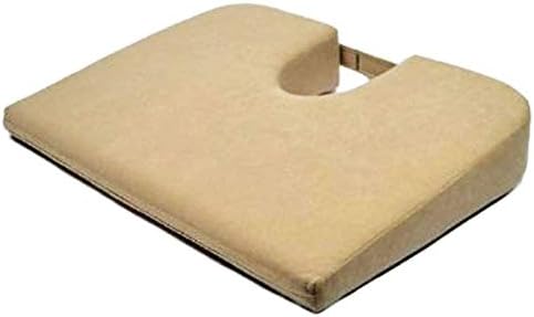 TUSH CUSH Home Office Orthopedic Large Computer Ergonomic Seat Cushion Original - Tan Velour Fabric