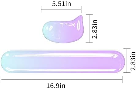 Gel Wrist Rest Set for Computer Keyboard and Mouse, 2-Pack (Purple)