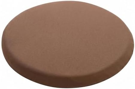 Round Chair Cushion, Memory Foam Filling, Knitted Cotton Cover, Removable Zipper Design, Light Gray, Pink, Coffee, Green (Coffee-Colored, 16 Inch)