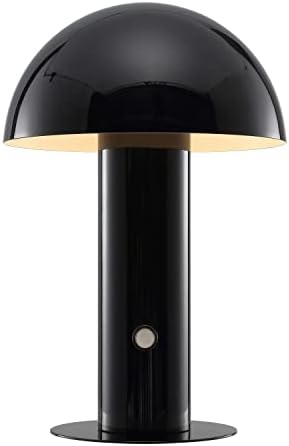 JONATHAN Y Boletus Mushroom Desk Lamp 10.75" Metal LED, Black