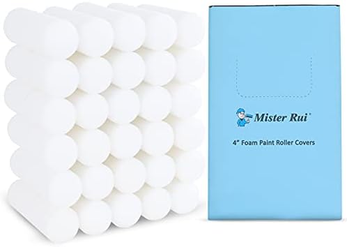 Mister Rui 30 Pack 4 Inch Foam Paint Roller Covers