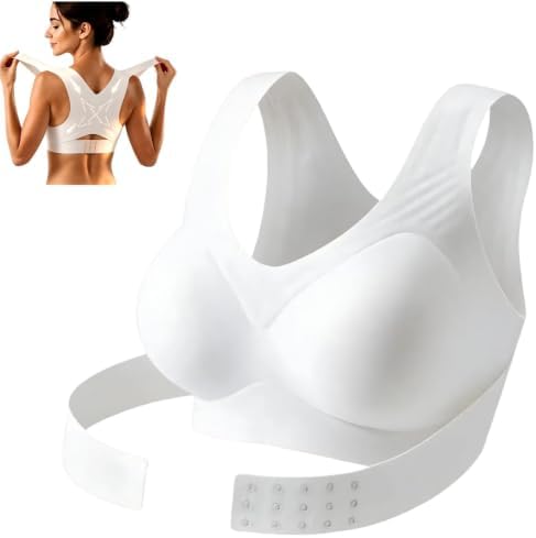 Front Closure Bras for Women Posture Corrector Cross Back Jelly Bralettes
