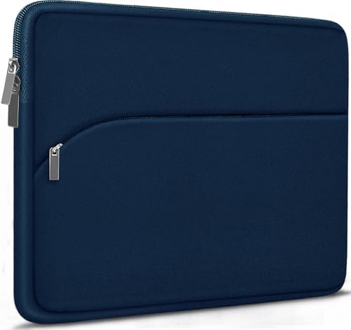 Laptop Sleeve 13.3 inch, Portable Monitor Protective Laptop Case with Front Pocket Computer Bag Compatible with MacBook Air Pro 13.3 inch 14 inch, Dell, HP, Deep Blue