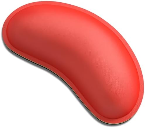 Dapesuom Mouse Wrist Rest, Cute Ergonomic Memory Foam Mouse Wrist for Computer Desk Mats Support, Hand Rest Pad Cushion for Gaming, Office, Laptop, Men, Women, Pain Relief & Easy Typing, Red