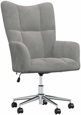 Velvet Relaxing Chair, Swivel Office Seat, Adjustable Height