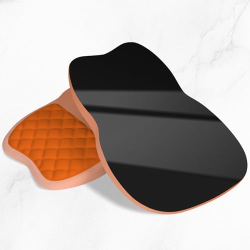 ITNRSIIET Ergonomic Mouse Pad Wrist Support with Memory Foam Massage Bulge & Non-Slip PU Base, Carpal Tunnel Pain Relief, Prevent Wrist Sweating, 12 x 8 x 1.2 inch, Peach