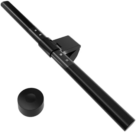 Monitor Light Bar with Wireless Remote & Auto-Dimming, 17" Aluminum Eye-Care LED Desk Lamp for Curved & Flat Monitors, Stepless Dimming (Ra95), No Glare USB Computer Light for Home Office