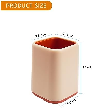 ZUFECY Pencil Holder, Makeup Brush Holder Desktop Organizer Storage Case Scandinavian Design for School Home Office Supplies (Pink)