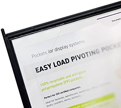 Tarifold Wall Mount Reference System, 10 Pockets, Easy-Load Design, Black