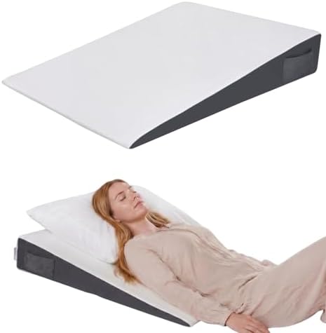 FSA Eligible 31" Extra-Long Wedge Pillow for Sleeping, Reflux,Snoring,White