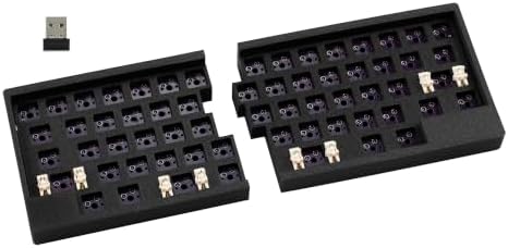 YMDK WHKB Wireless Split Mechanical Keyboard, 2.4G Ergonomic Split Hot Swap Keyboard, Programmable Vial Gaming Keyboard Kit