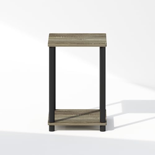 Furinno Turn-N-Tube Toolless 2-Tier Open Shelf Night Stand, French Oak