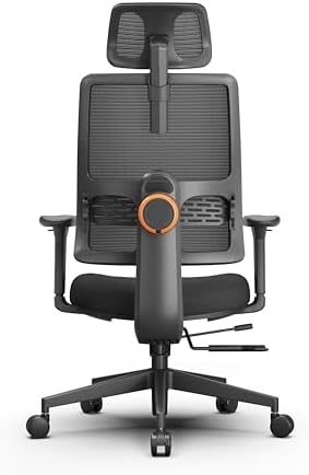 Newtral Ergonomic Home Office Chair, High Back Desk Chair with Unique Adaptive Lumbar Support, Adjustable Headrest, Seat Depth Adjustment, 96°-126° Tilt Function, Adjustable Armrest Recliner
