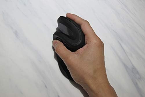 MOJO Perfect Grip Dual Mode Silent Vertical Ergonomic Mouse - Bluetooth/Wireless Optical Mouse w/Adjustable Sensitivity and Quiet Buttons
