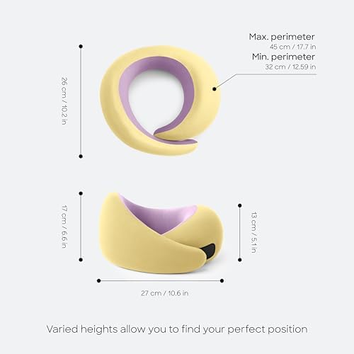 Ostrichpillow GO Travel Pillow, 360° Memory Foam Support, Soft & Washable