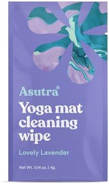 ASUTRA Yoga Mat Cleaning Wipes (Lovely Lavender) (2 Boxes = 60 Wipes)