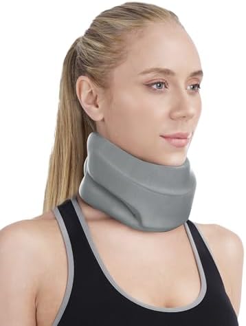 Neck Brace for Sleeping - Cervical Collar Relief Neck Pain and Neck Support Soft Foam Wraps Keep Vertebrae Stable for Relief of Cervical Spine Pressure for Women & Men (Dove Gray) Small Size