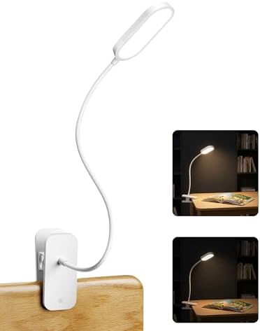 Honeywell Clip On Reading Light,Rechargeable LED 4000K CRI95 Gooseneck Lamp
