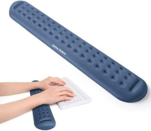 Univo Colors Navy Superfine Memory Foam Keyboard Wrist Rest Soft Gel Ergonomic Wrist Support Pad for Computer, Laptop, Office, Gaming, Typing