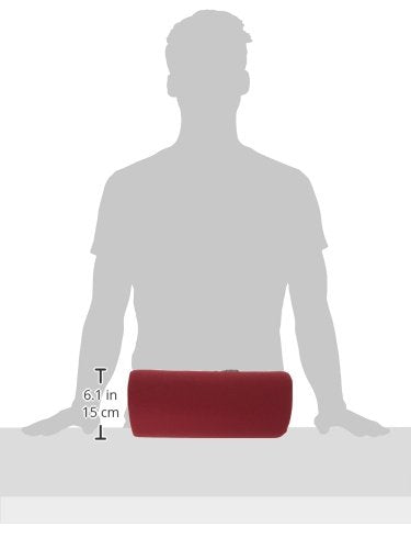 Sammons Preston 37966 Firm Lumbar Roll with Adjustable Strap for Lower Back Pain Relief, Burgundy