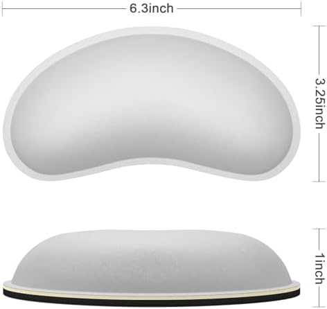 Dapesuom Mouse Wrist Rest, Ergonomic Memory Foam Mouse Wrist for Computer Desk Mats Support, Hand Rest Pad Cushion for Gaming, Office, Laptop, Men, Women, Pain Relief & Easy Typing, Space Gray