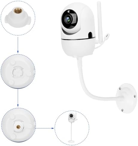 Baby Monitor Wall Mount Holder Compatible with HelloBaby HB65/HB6550/HB6339/HB6558/HB66/HB248,ANMEATE SM935E/SM650,Bonoch,ChildsFarm Baby Monitor,Adjustable Metal Mount,1 Pack,White