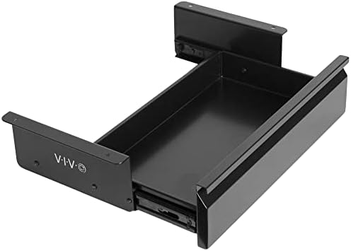 VIVO Black 16 x 9 inch Under Desk Slide Out Drawer, DESK-AC03A-B