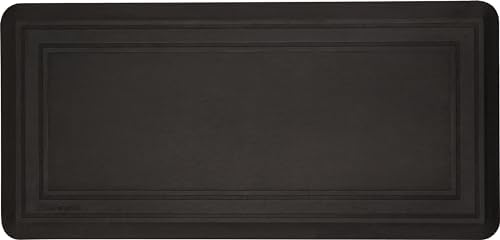 Tempur-Pedic Ultra Comfort Anti-Fatigue Frame Raven 1' 8" x 3' 6" Kitchen Floor Mat Cushioned Ergonomic Standing Desk Mat Waterproof Non-Skid Foam