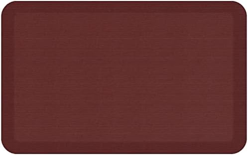 GelPro Designer Comfort Grasscloth Crimson Ergo-Foam Anti-Fatigue Kitchen Floor Mat, 20"x32"