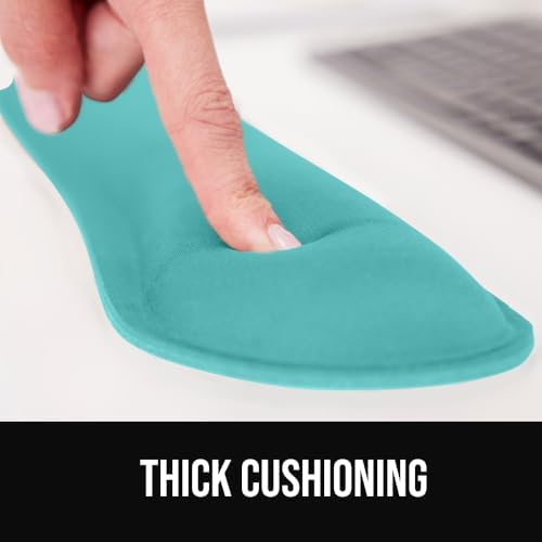 GORILLA GRIP Memory Foam Wrist Rest for Computer Keyboard 2 Piece Turquoise