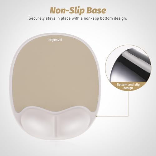 Memory Foam Mouse Pad with Wrist Rest for Vertical Mouse