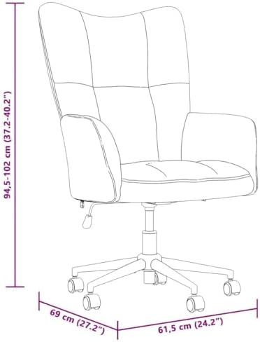 Velvet Relaxing Chair, Swivel Office Seat, Adjustable Height