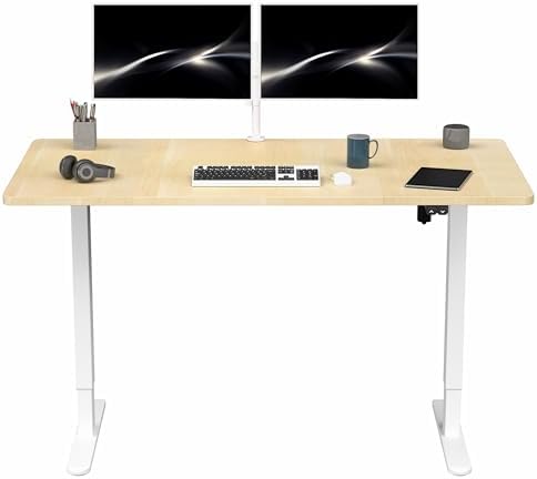 VIVO Light Wood 60 x 30 in Standing Desk, DESK-KIT-0W6C