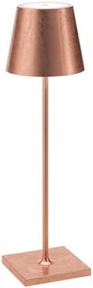Zafferano, Poldina Pro, Rechargeable Cordless Lamp, Copper Leaf