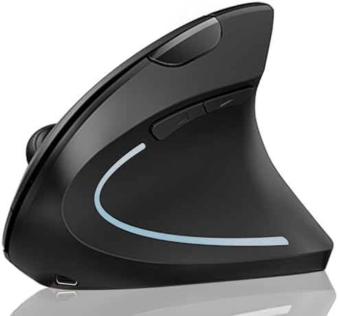 Lekvey Ergonomic Mouse, Rechargeable 2.4G USB Vertical Wireless Mouse