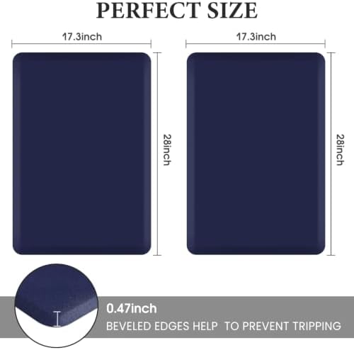 HappyTrends 2 PCS Kitchen Mat Cushioned Anti-Fatigue Floor Mat