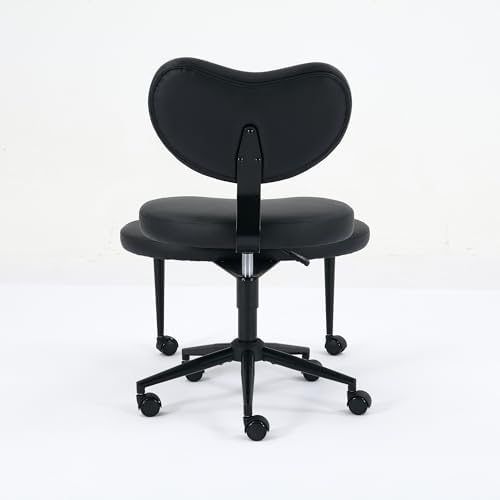 Cross Legged Office Chair with Swivel Footstool, Meditation Desk Chair