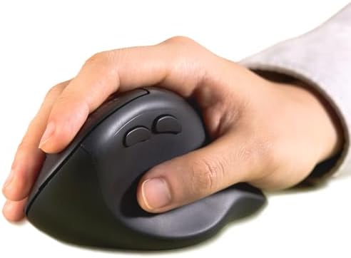SANWA Vertical Ergonomic Mouse, 3-Device Wireless Ergo Mice, Silent Click