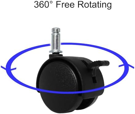 4pcs 1.5 Inch Swivel Caster Wheels with Circlip Stem 8x20mm