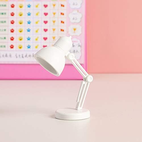 2 Pack LED Mini Table Lamp Fold-able Night Reading Book Lamps - White