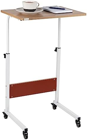 Mind Reader Standing Desk, Adjustable Height, Laptop Workstation, Home Office Computer Table, MDF, Brown