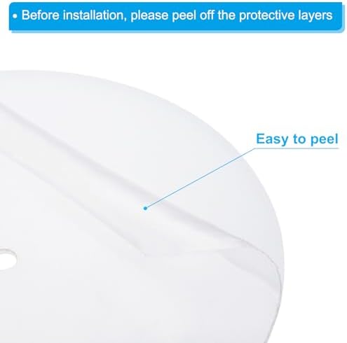 PATIKIL Lampshade Diffuser, 18.5" Diameter with 3/8" Center Hole Round Diffuser for Drum Lampshades Pendants Light Fits 19" Openings, Frosted White