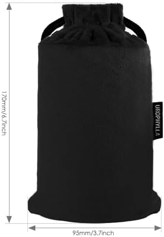 Inflatable Travel Pillow, Soft Velvet Inflatable Neck Pillow for Traveling, Airplanes, Train, Car, Office with Compact Bag, Breathable Washable Cover, Suit for Adults Sleeping - Black