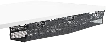 VIVO Black Screw-on 36 in Mesh Net Cable Management Holder, DESK-AC36MH-S