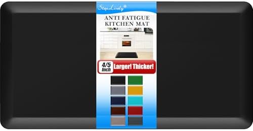 4/5 Inch Thick Kitchen Mat - Cushioned Anti Fatigue Mat for Kitchen Floor