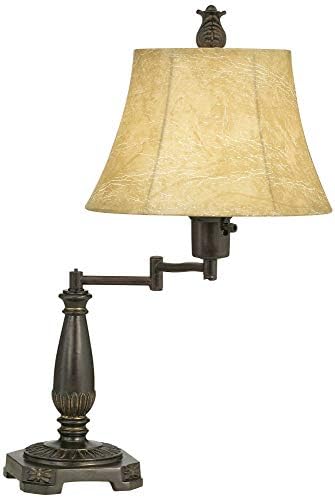 Andrea 22 1/2" High Desk Lamp Adjustable Swing Arm Bronze Brown Natural