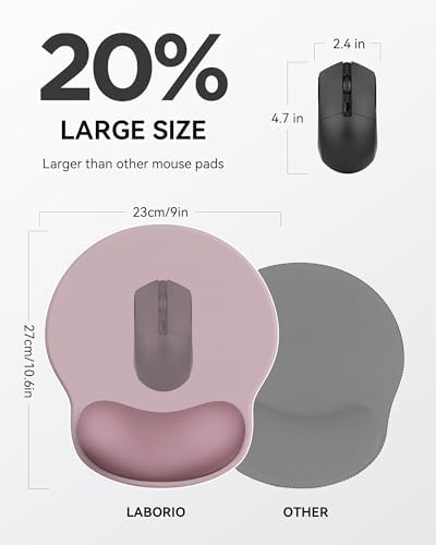 Mouse Pad with Wrist Rest for Desktop Large Ergonomic Mouse Mat(Rose Pink)
