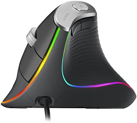 Nulea Ergonomic Vertical Mouse Wired with 11 RGB Backlight and 6 Buttons